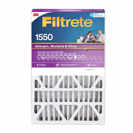 Filtrete 16x25x5 Pleated Air Filter, Polyester, MERV 12 NDP01-5IN-2